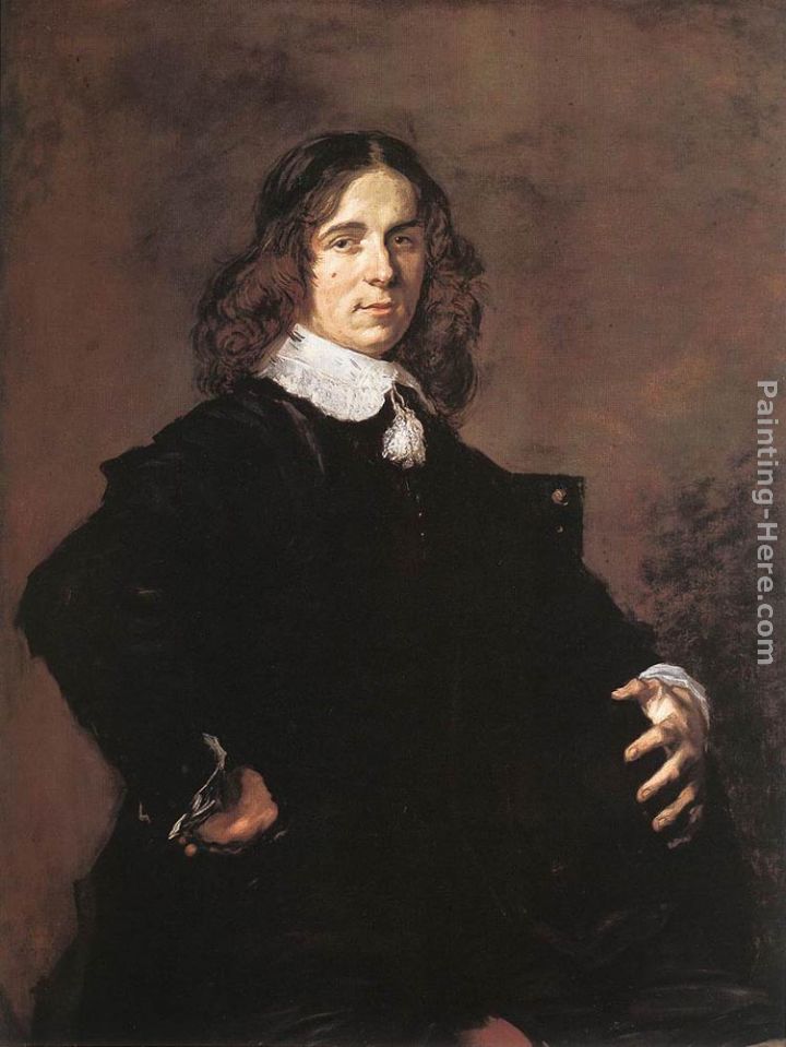 Portrait of a Seated Man Holding a Hat painting - Frans Hals Portrait of a Seated Man Holding a Hat art painting